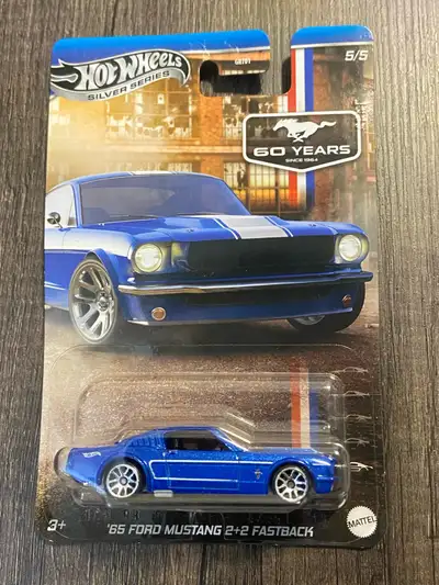 Hot Wheels Silver Series 65 Ford Mustang 2+2 Fastback blue, View more