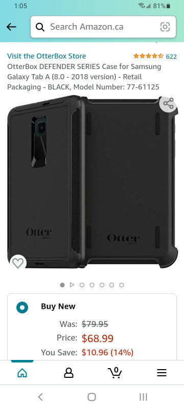 Otterbox Denfender case for Samsung Galaxy Tab A 8" (2018) new in Cell Phone Accessories in City of Halifax