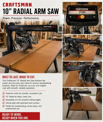 Craftsman 10" Radial Arm Saw, View more
