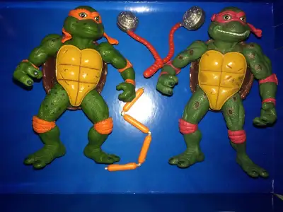 Vintage 1992 TMNT  Ninja Turtles MOVIE STAR Raph & Mike, View more
