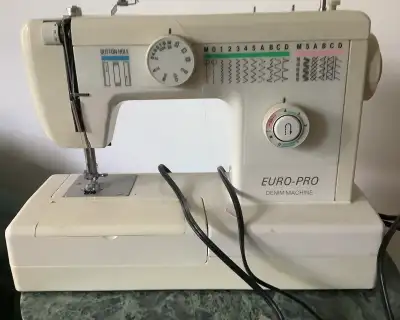 Multiple thread and supplies plus sewing machine. Pickup Qew and Winston Churchill