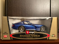 BURAGO 1996 DODGE VIPER GTS COUPE DIE CAST MODEL CAR