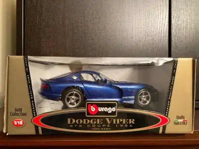 BURAGO 1996 DODGE VIPER GTS COUPE DIE CAST MODEL CAR, View more