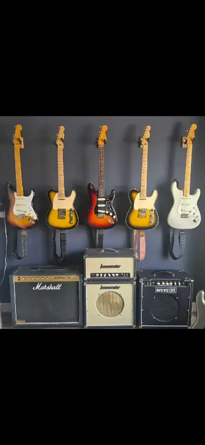 Fender Stratocaster, Fender Telecaster, Marshall JCM800 for sale, View more