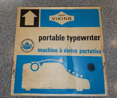 Vintage Eatons Viking Portable Typewriter (in original box), View more
