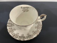 25th anniversary tea cup and saucer.