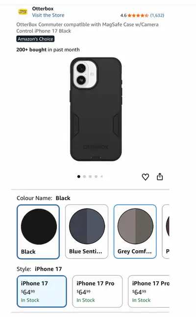 Otterbox iPhone 17 Commuter Case, View more
