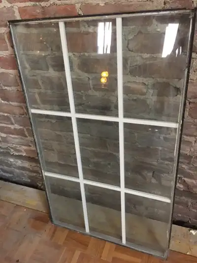 Vitre thermos pour porte extérieure, dimension de 22'' x 36''.