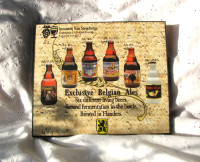 2 Beer Pictures Mounted  on Wood, Belgian Ales & Ales of England