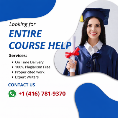 ASSIGNMENTS HELP, COMPLETE COURSES, EXAMS, RESEARCH PAPER A/ A+, View more