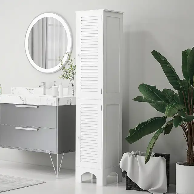 Beautiful narrow Bathroom Cabinet, Tall Bathroom Storage Cabinet in Storage & Organization in Markham / York Region - Image 8