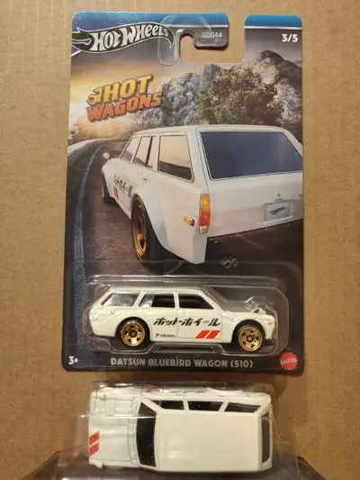 New Hot Wheels Silver Series Hot Wagons Datsun 510 Bluebird Wagon 1/64 diecast car. Full metal base....