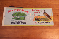 Vintage Unused Label - Green Beans