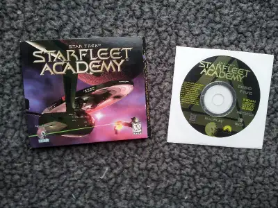 Mac Macplay Star trek Starfleet Academy video game pc 1 used video game 5 CDs, pocket/case 1994 I am...