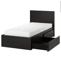 Ikea Malm twin bed with drawers