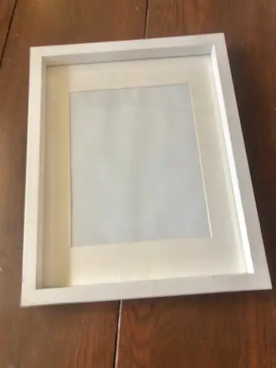 Large White Glass Front Wall Frame Mat Art Picture Decor, View more