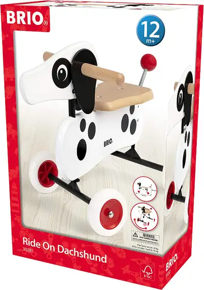 Brand new BRIO Dachshund Sausage Dog Ride On, View more