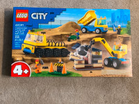 Lego City Construction Trucks and Wrecking Ball Crane #60391