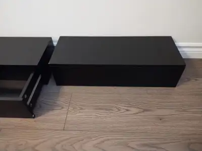 2 x Floating shelf drawers / units - 60 cm x 23cm x 15 cm ( L x W x H) - originally bought to use as...