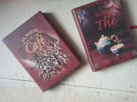 2 Livres "La boite à café et à thé "  à vendre (les 2 pour 15$)