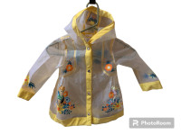 Disney Store - 2T Transparent Frozen Rain Jacket