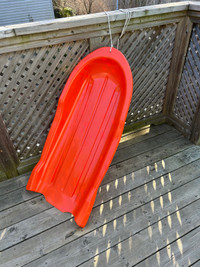 Snow sled used once