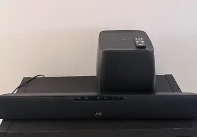 Polk Audio soundbar and Subwoofer, View more