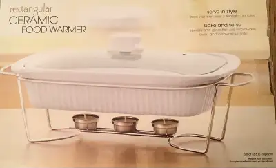 Ceramic Food Warmer Buffet Casserole Dish, View more