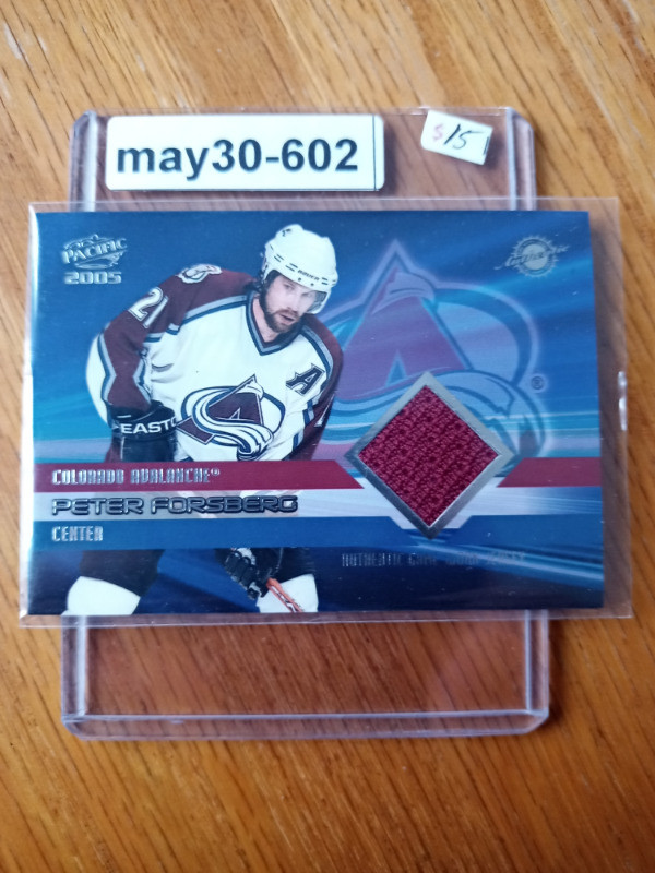 Peter Forsberg 2004-05 Pacific Jersey 8 /850 Colorado Avalanche in Arts & Collectibles in St. Catharines