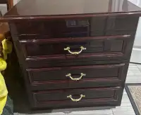 Beautiful heavy 3 Drawer end table 