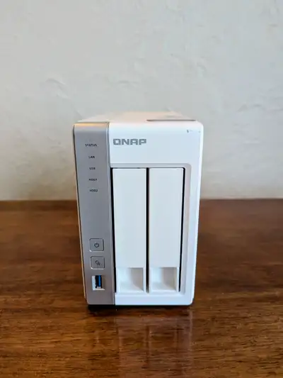 QNAP 2 BAY NAS Drive w/ 1 TB HD, View more