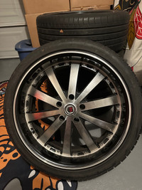 Red sport rims and rubber 20 inch deep dish