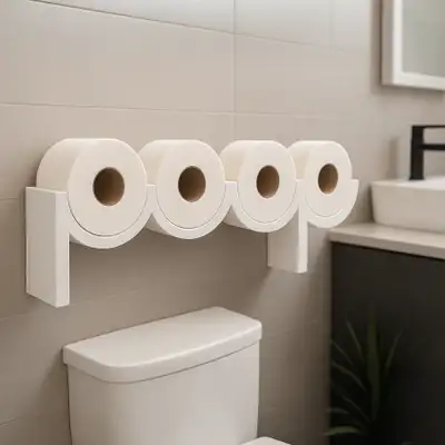 POOP Toilet Paper Holder – Funny Bathroom Decor made in Ottawa, View more