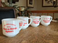 4 tasses LIPTON  cup soupe  an 1960  collectionneur rare