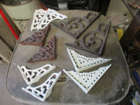 DECORATIVE CAST IRON WALLMOUNT SHELF BRACKETS $30. A PAIR