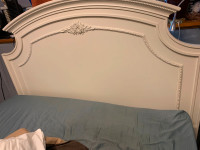 Headboard and Footboard Solid wood with matching Chair