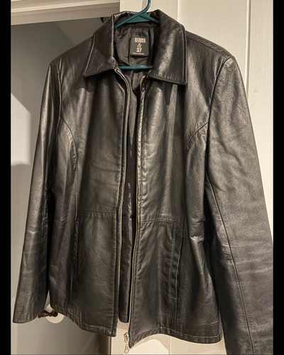 NEW Genuine Leather Black Dressy Jacket, View more