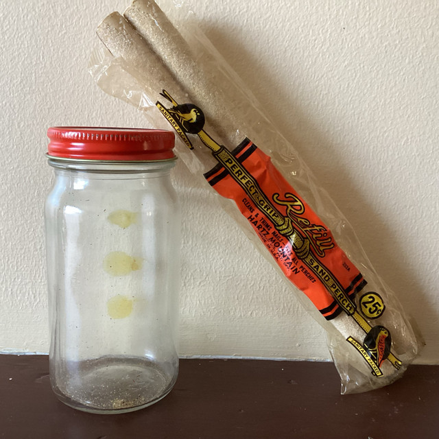Vintage Rare Hartz Mountain Bird Food Jar and Pkg Perch Grips in Arts & Collectibles in Kamloops