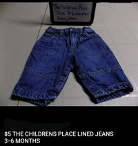 BABY 3-6 MONTH JEANS & OVERALLS.  PRICES