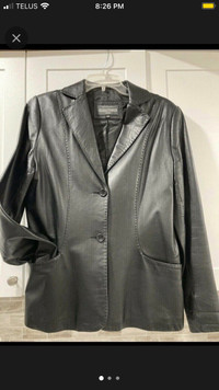 Real leather ladies fall/ spring coat 