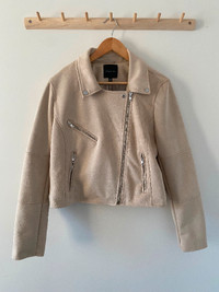 Dynamite Faux Suede Moto Jacket - Size L