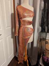 Valient sequin slit dress size- M