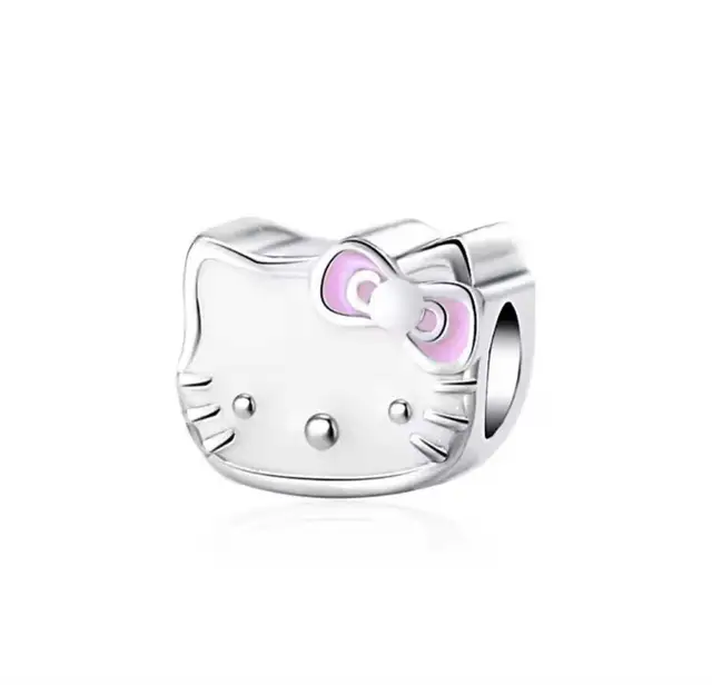 Hello Kitty 925 Sterling Silver  Charm/Pendant