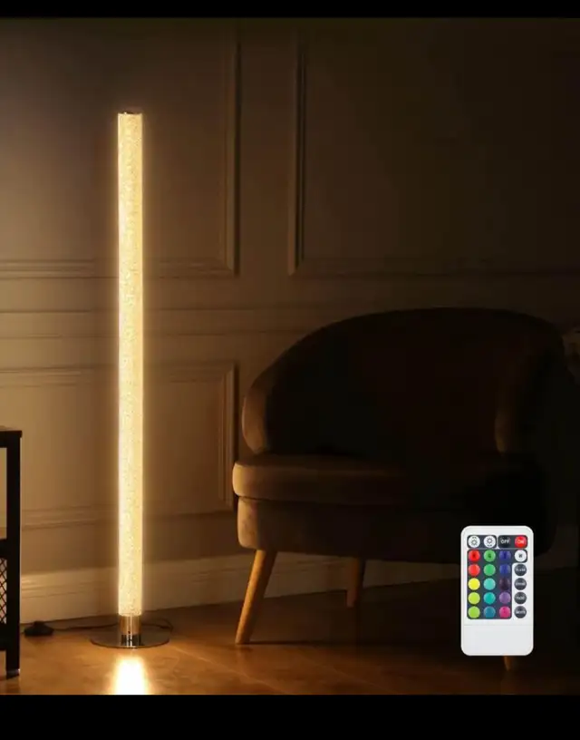 LED Corner Floor Lamp, RGBW Color Changing Lamps with Remote, 45 in Indoor Lighting & Fans in Hamilton - Image 3