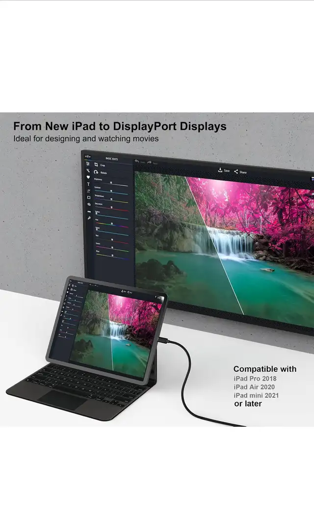 BENFEI USB C to DisplayPort 6 Feet Cable(8K@60Hz 4K@144Hz), USB  in General Electronics in Mississauga / Peel Region - Image 3