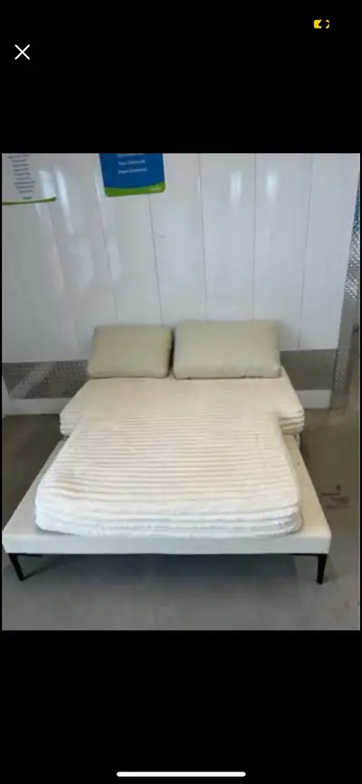New Beige Sofa Bed with Pillows, View more