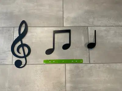 Decorative Metal Black Music Notes for wall display, View more