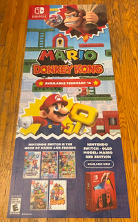 Mario Vs. Donkey Kong Nintendo retail promotional window scroll