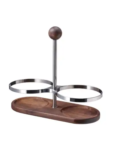 Ikea Krosamos Holder For Jars/bottles Walnut/steel - Brand New!, View more
