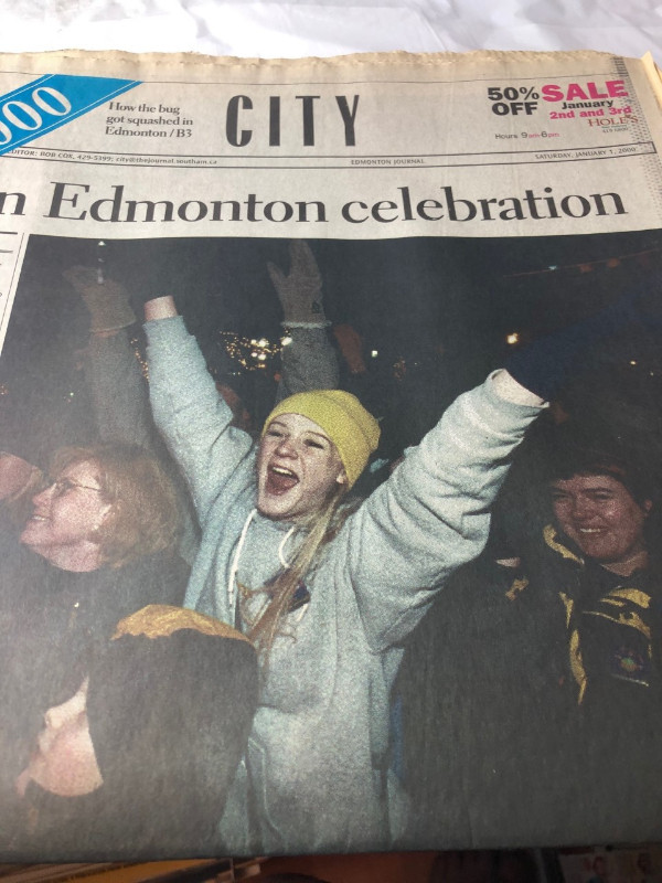 VINTAGE JAN 1 2000 EDMONTON JOURNAL MELLENIAL EDITION #M0439 in Arts & Collectibles in Edmonton - Image 4